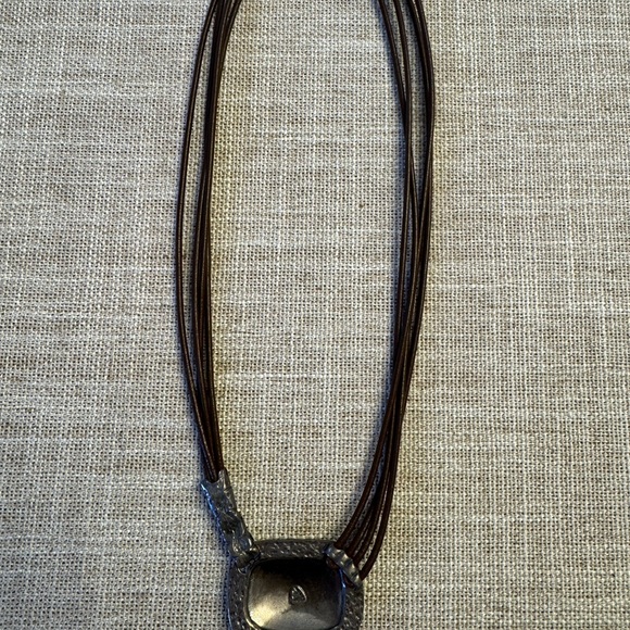 Silpada Sterling Silver Hammered Pendant Necklace - Picture 3 of 5